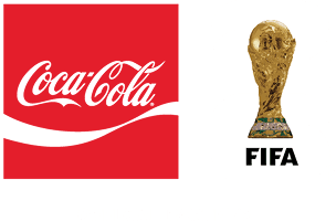 Coca-Cola® and FIFA logos with 'official partner' copy underneath